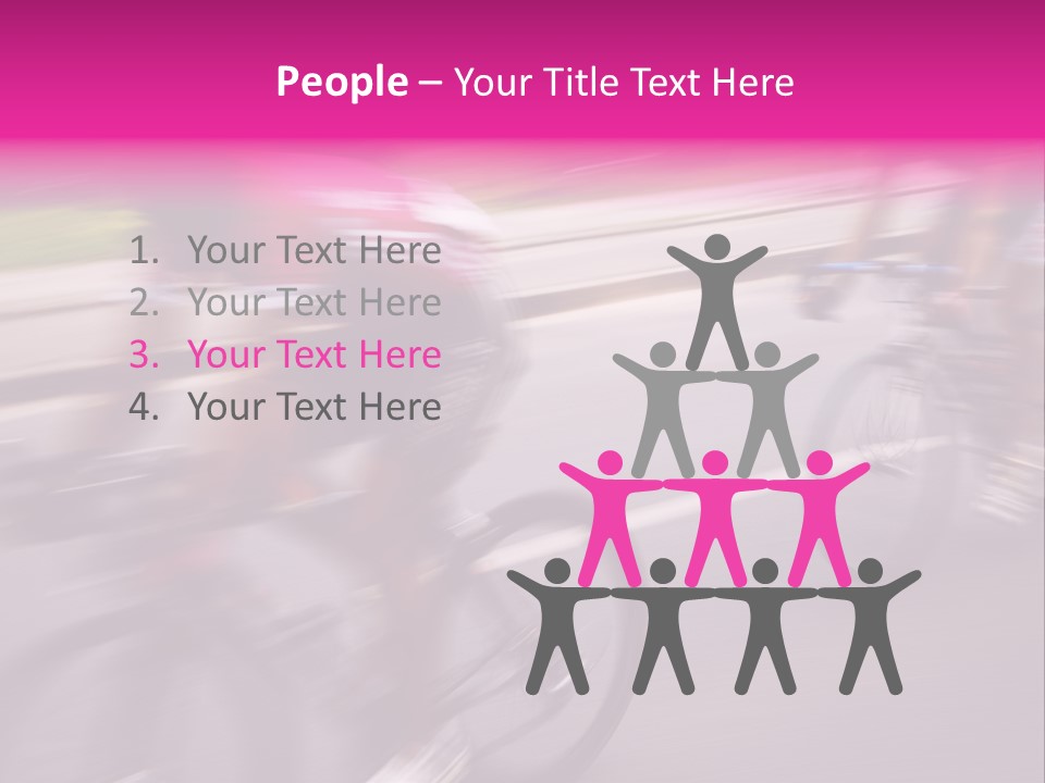 The Break Away. The Cyclists Riding By At The Bicycle Race Around Denmark 2006. PowerPoint Template