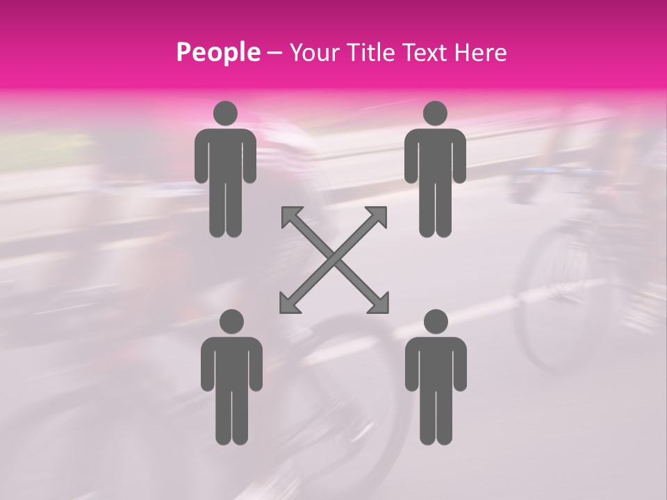 The Break Away. The Cyclists Riding By At The Bicycle Race Around Denmark 2006. PowerPoint Template