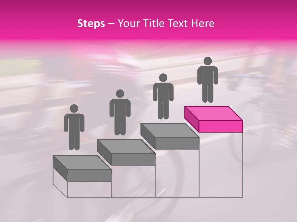 The Break Away. The Cyclists Riding By At The Bicycle Race Around Denmark 2006. PowerPoint Template