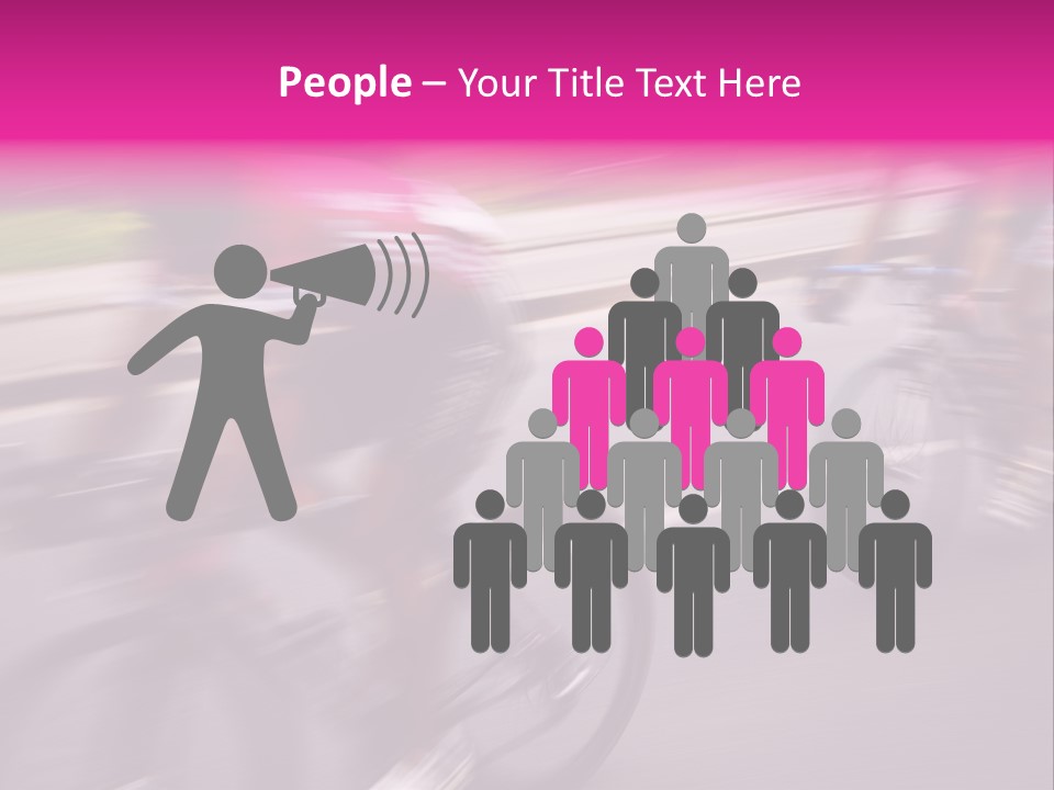 The Break Away. The Cyclists Riding By At The Bicycle Race Around Denmark 2006. PowerPoint Template