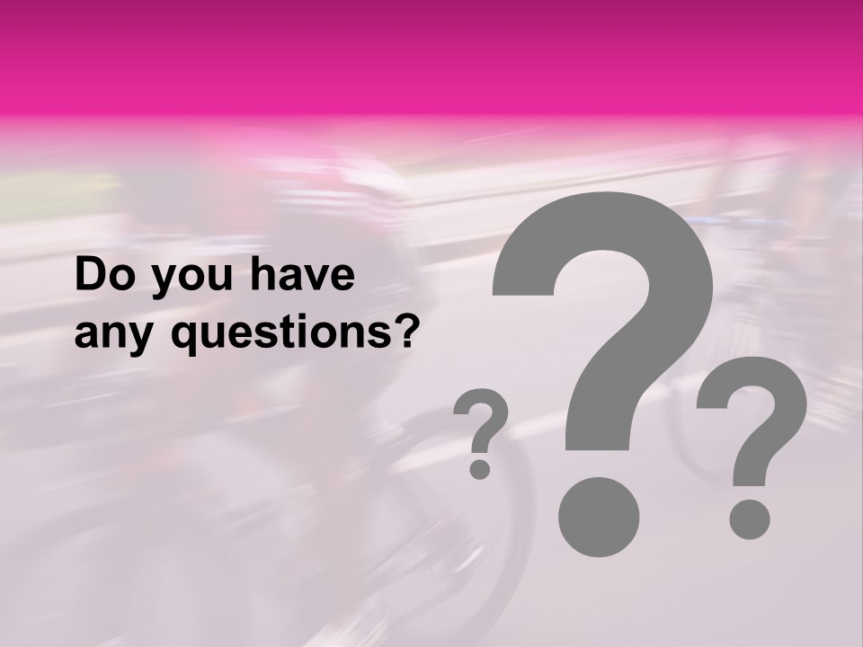 The Break Away. The Cyclists Riding By At The Bicycle Race Around Denmark 2006. PowerPoint Template