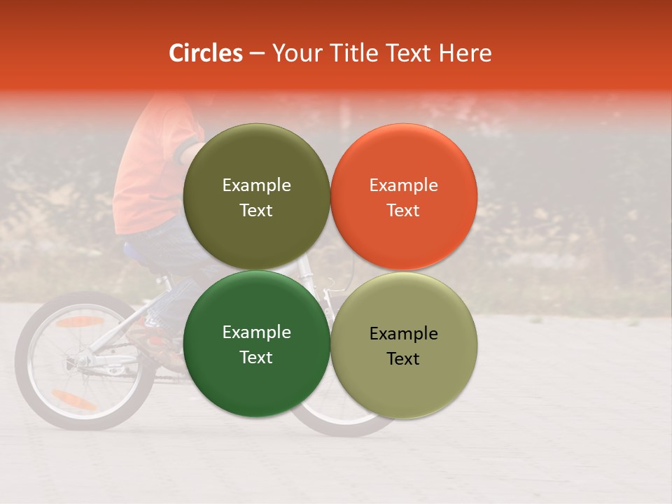 Boy Riding Bike In A Helmet PowerPoint Template