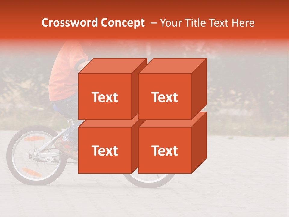 Boy Riding Bike In A Helmet PowerPoint Template