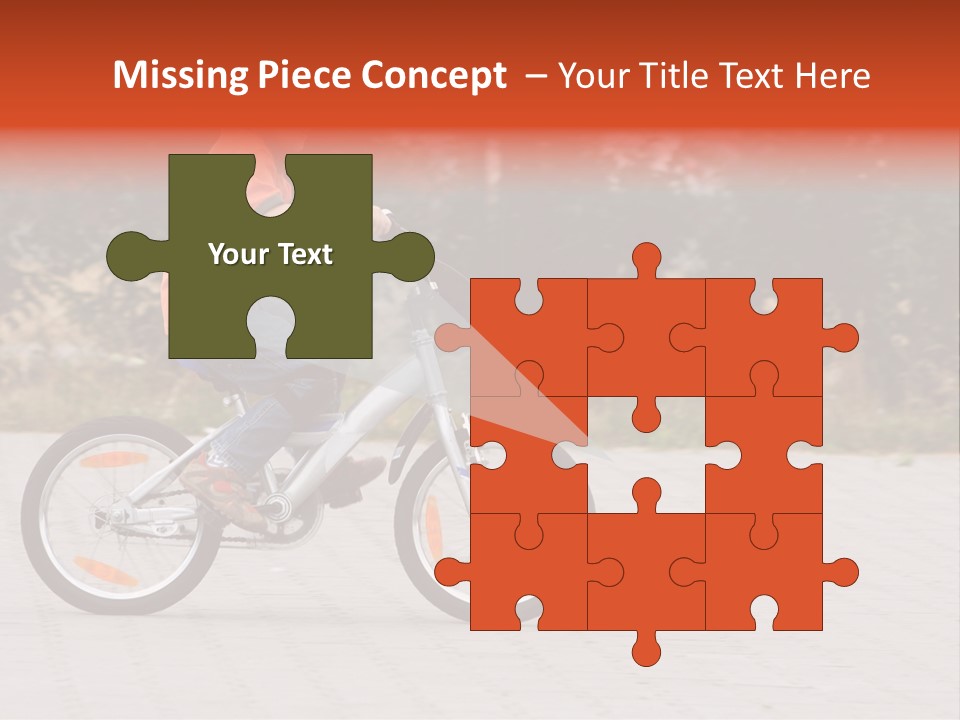 Boy Riding Bike In A Helmet PowerPoint Template