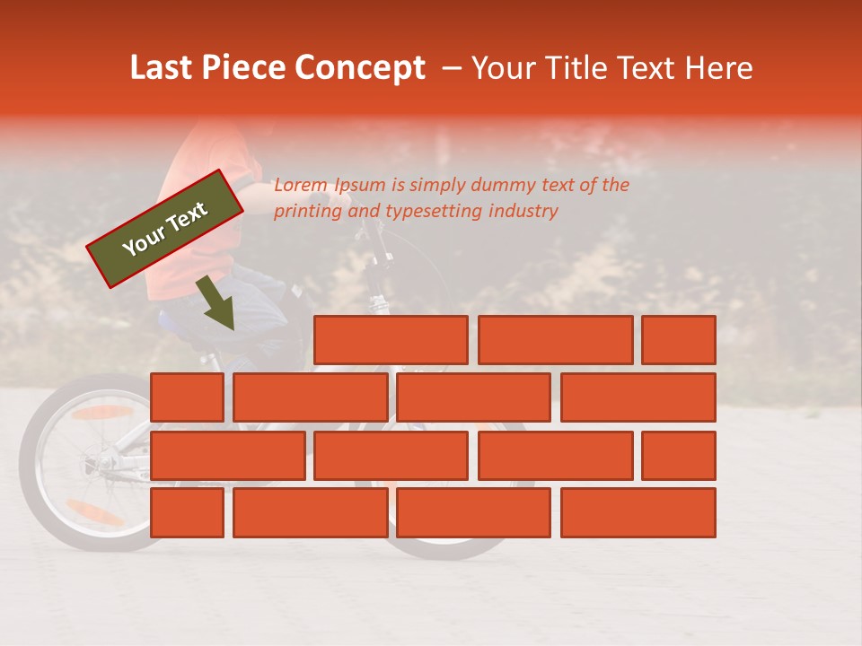 Boy Riding Bike In A Helmet PowerPoint Template