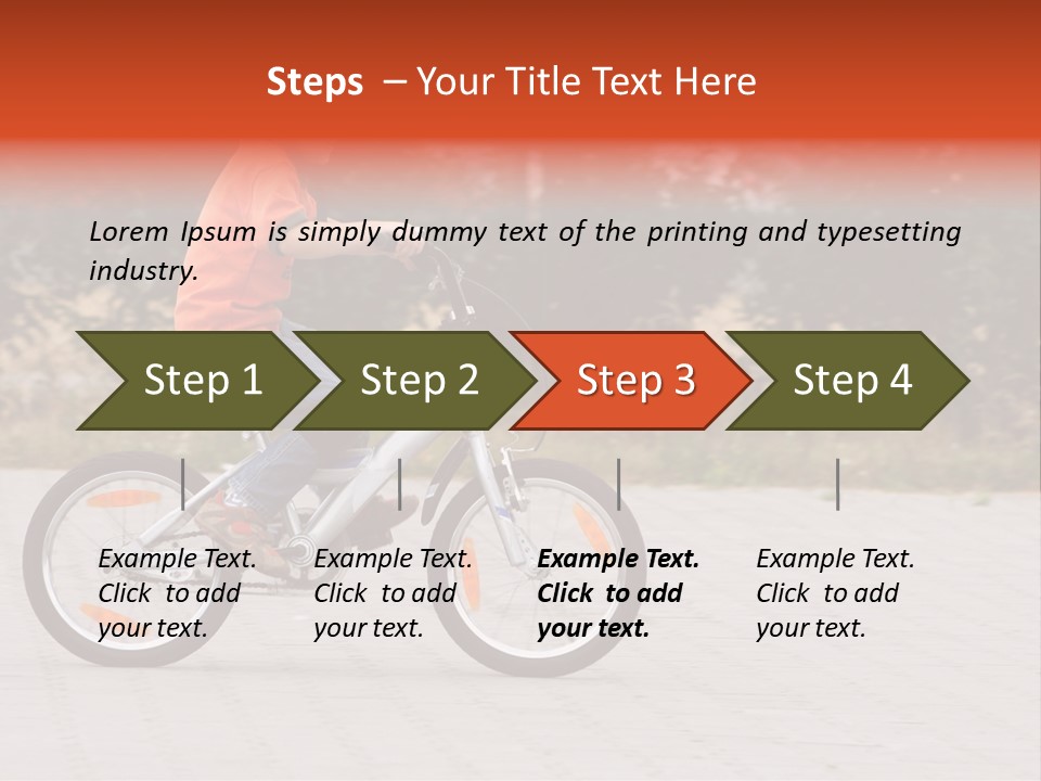 Boy Riding Bike In A Helmet PowerPoint Template