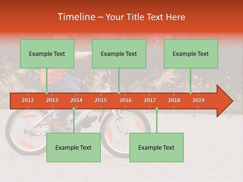 Boy Riding Bike In A Helmet PowerPoint Template