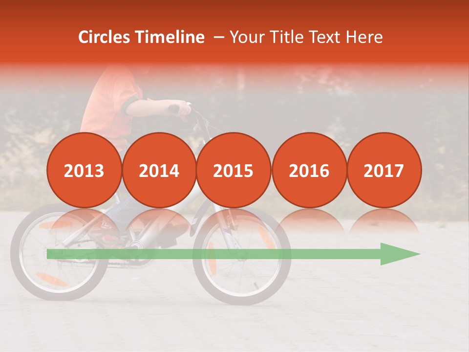 Boy Riding Bike In A Helmet PowerPoint Template