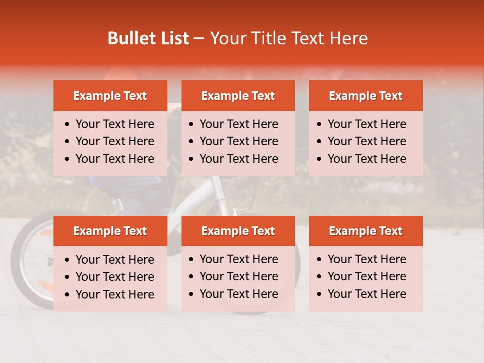 Boy Riding Bike In A Helmet PowerPoint Template