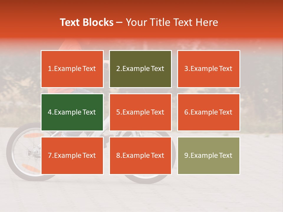 Boy Riding Bike In A Helmet PowerPoint Template