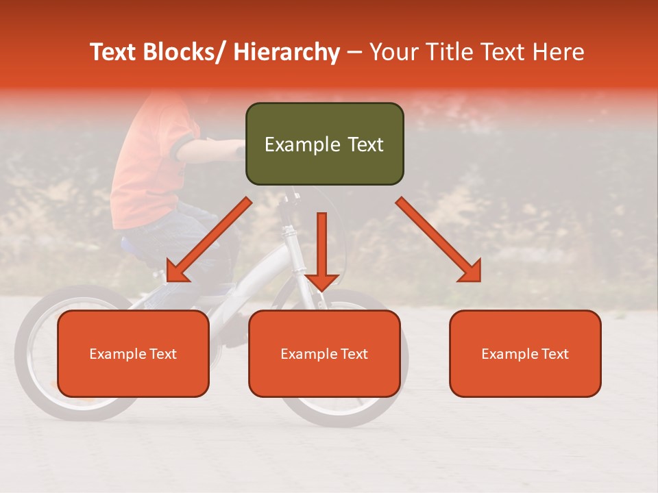 Boy Riding Bike In A Helmet PowerPoint Template