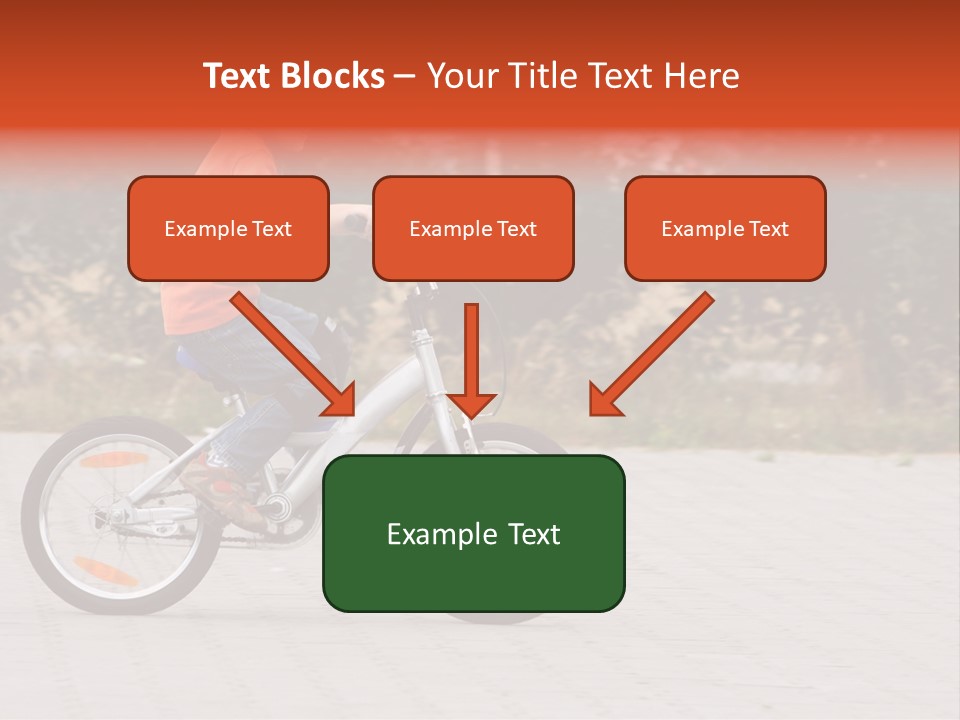 Boy Riding Bike In A Helmet PowerPoint Template