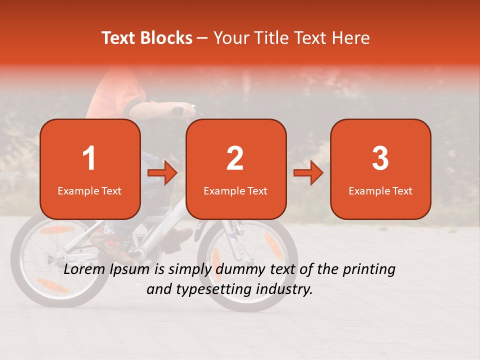 Boy Riding Bike In A Helmet PowerPoint Template