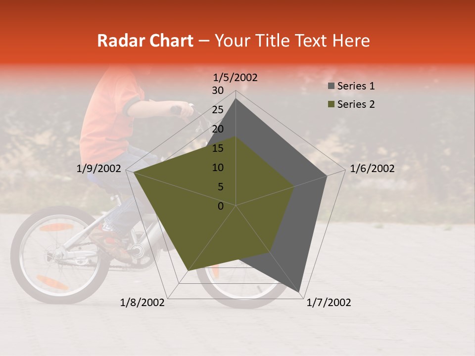 Boy Riding Bike In A Helmet PowerPoint Template
