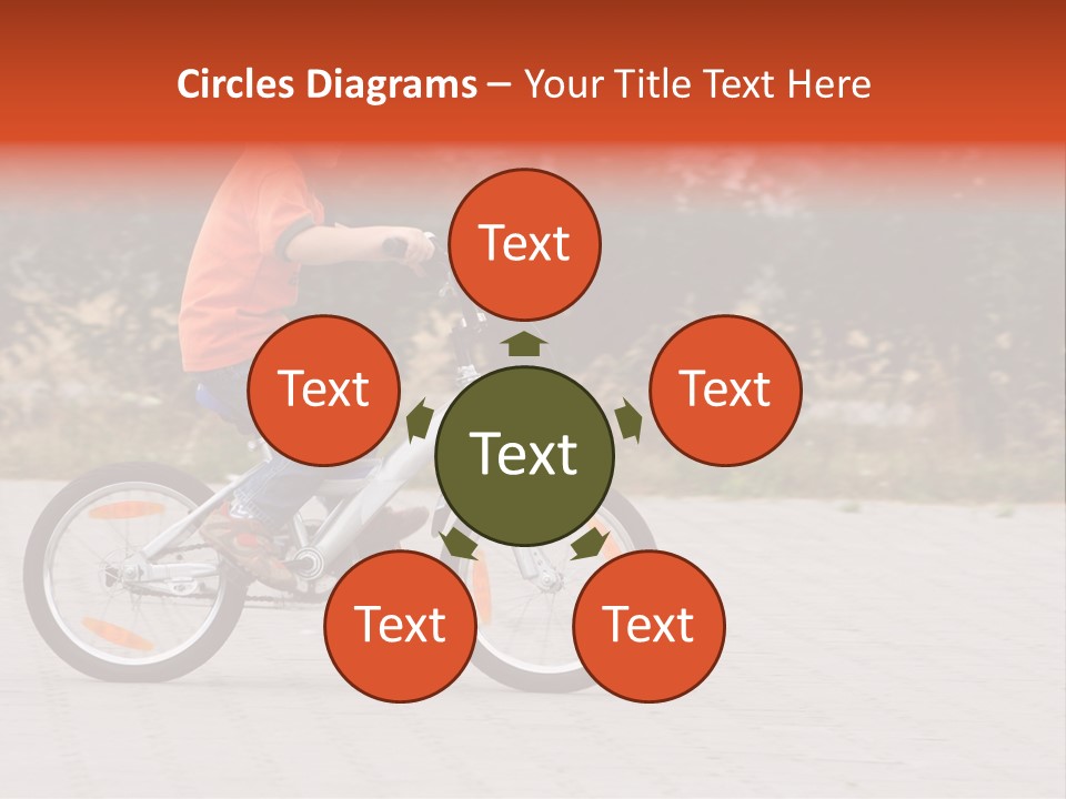 Boy Riding Bike In A Helmet PowerPoint Template