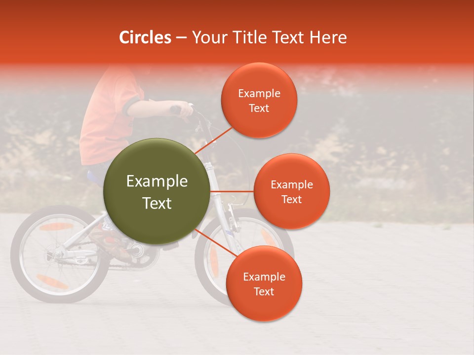 Boy Riding Bike In A Helmet PowerPoint Template