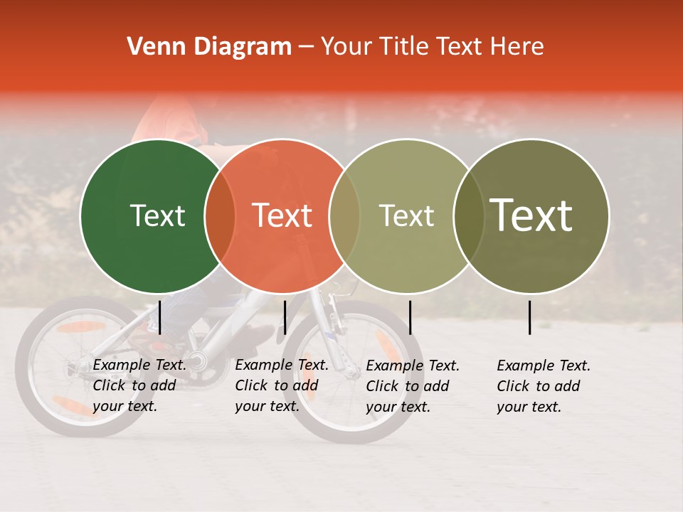 Boy Riding Bike In A Helmet PowerPoint Template