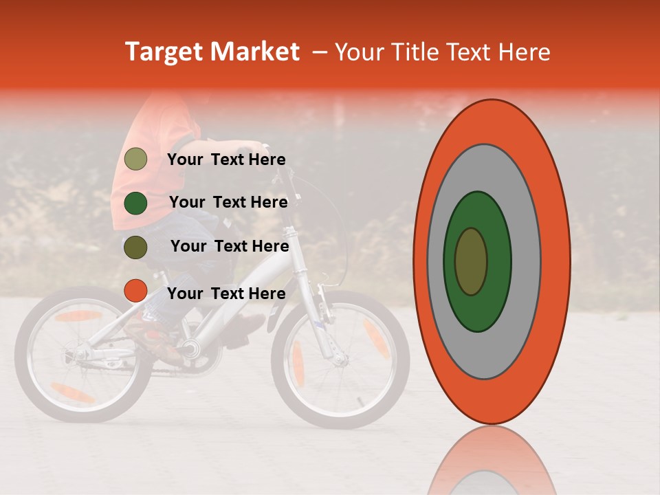 Boy Riding Bike In A Helmet PowerPoint Template