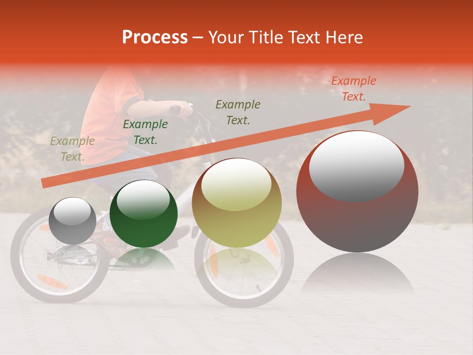 Boy Riding Bike In A Helmet PowerPoint Template