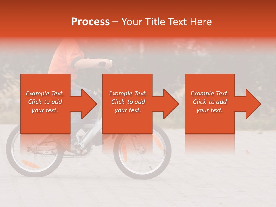 Boy Riding Bike In A Helmet PowerPoint Template