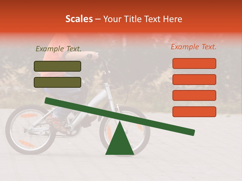 Boy Riding Bike In A Helmet PowerPoint Template