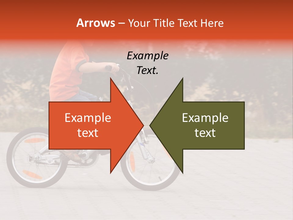 Boy Riding Bike In A Helmet PowerPoint Template