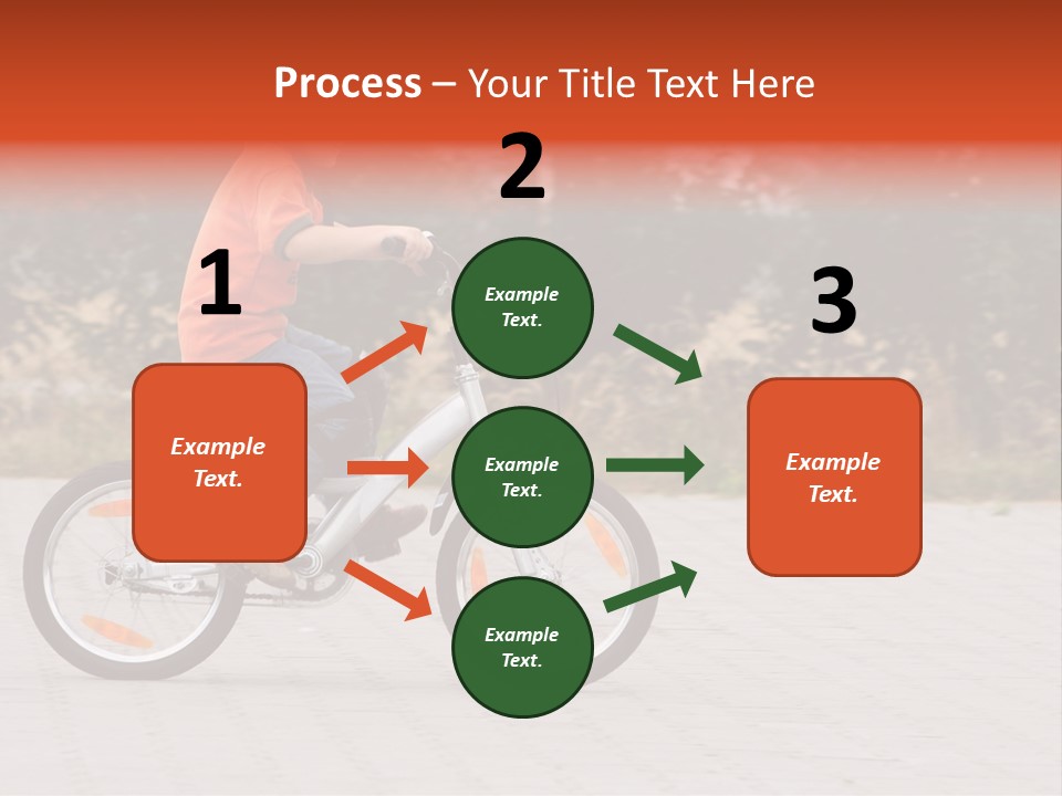 Boy Riding Bike In A Helmet PowerPoint Template