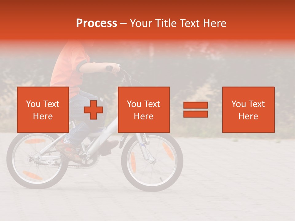 Boy Riding Bike In A Helmet PowerPoint Template