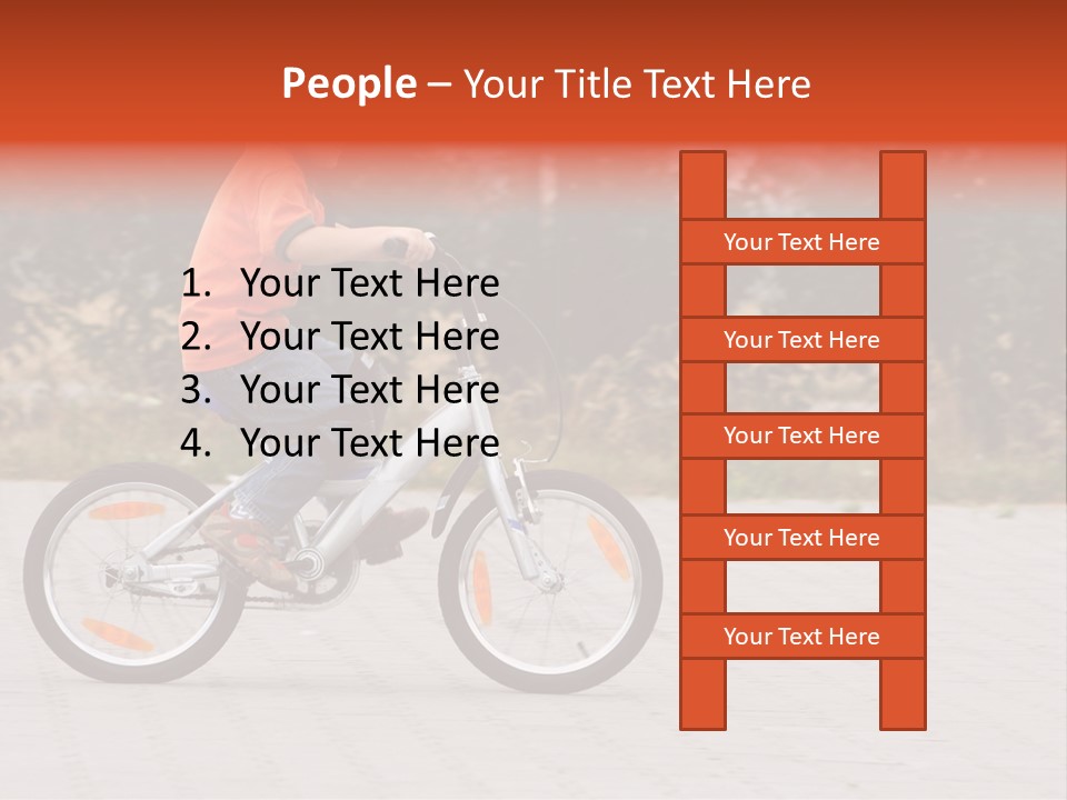 Boy Riding Bike In A Helmet PowerPoint Template