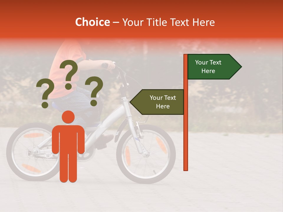 Boy Riding Bike In A Helmet PowerPoint Template