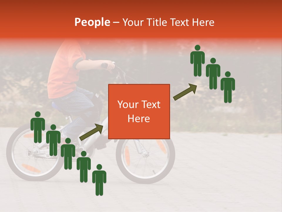 Boy Riding Bike In A Helmet PowerPoint Template