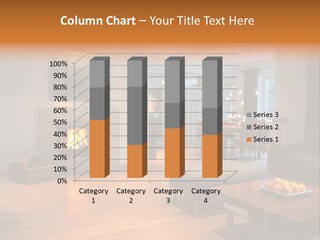 Open Space With Fire Place PowerPoint Template