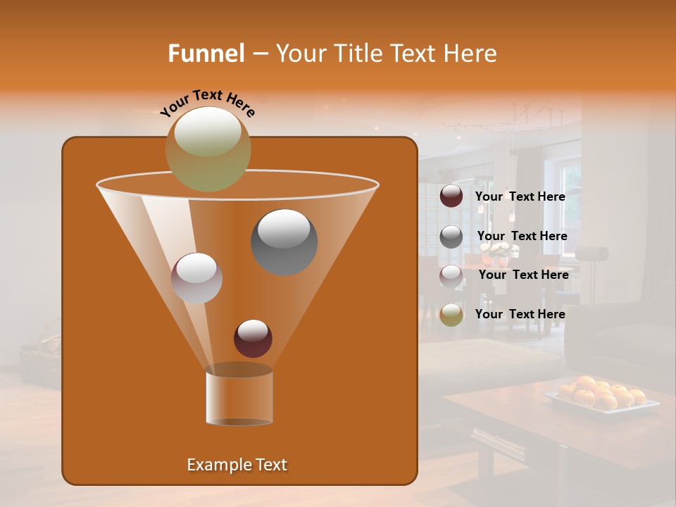 Open Space With Fire Place PowerPoint Template