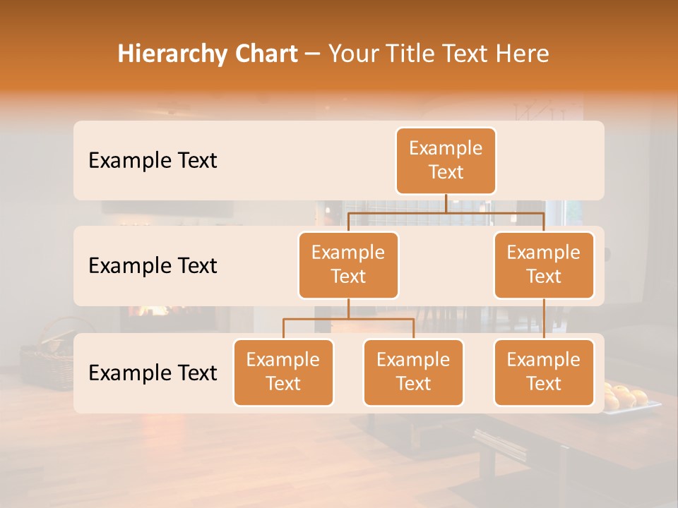 Open Space With Fire Place PowerPoint Template