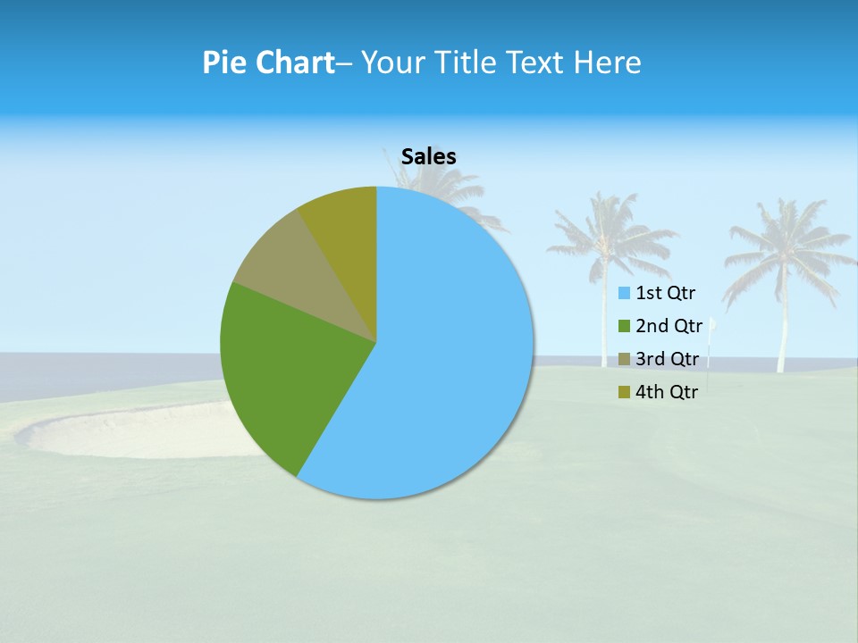 Hawaiian Golf Course On Lava Ocean Shore Of Kona Island PowerPoint Template