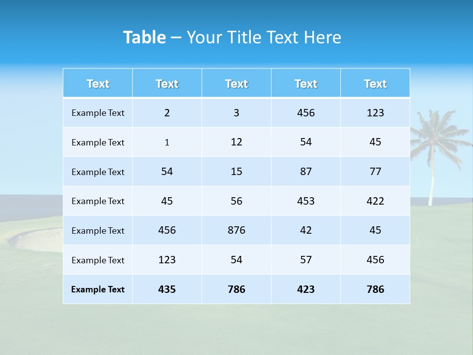 Hawaiian Golf Course On Lava Ocean Shore Of Kona Island PowerPoint Template