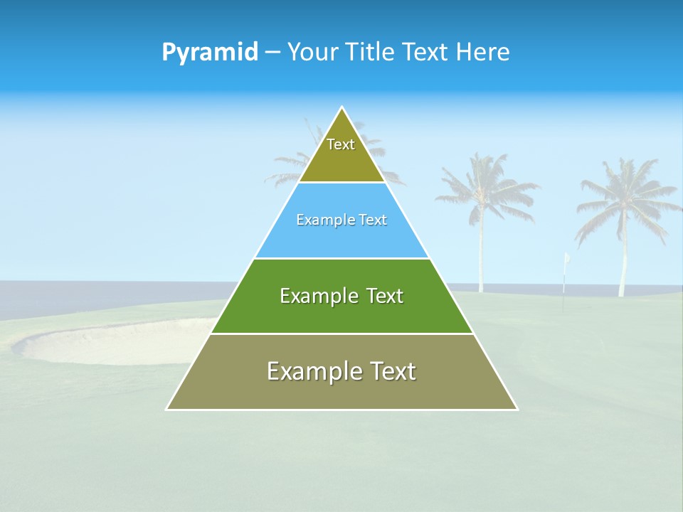Hawaiian Golf Course On Lava Ocean Shore Of Kona Island PowerPoint Template