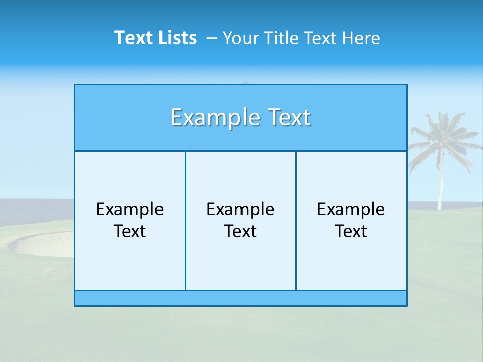 Hawaiian Golf Course On Lava Ocean Shore Of Kona Island PowerPoint Template