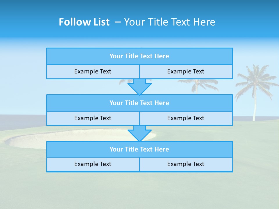 Hawaiian Golf Course On Lava Ocean Shore Of Kona Island PowerPoint Template