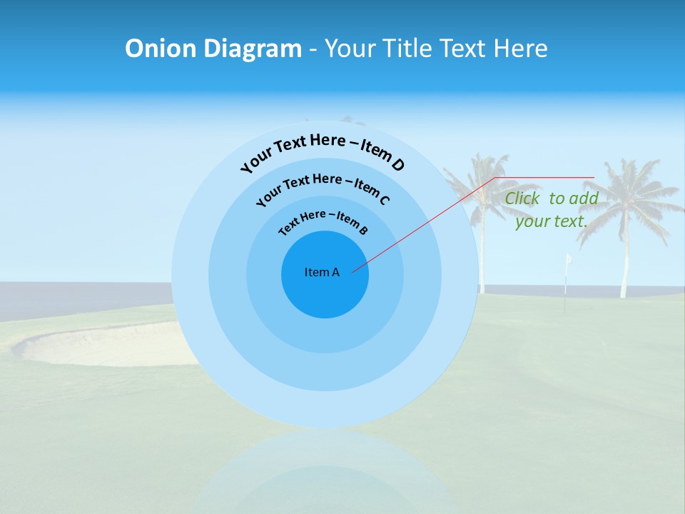 Hawaiian Golf Course On Lava Ocean Shore Of Kona Island PowerPoint Template