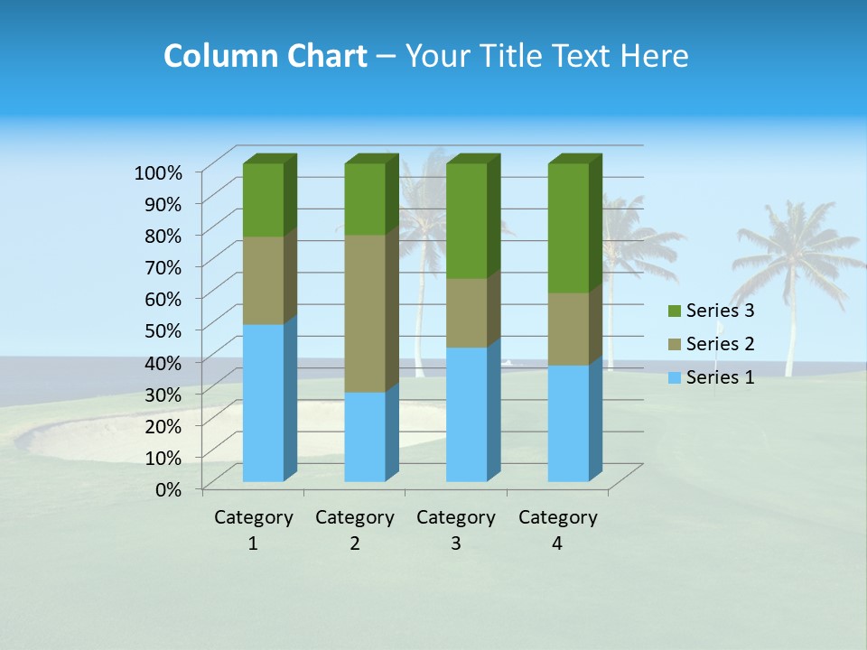 Hawaiian Golf Course On Lava Ocean Shore Of Kona Island PowerPoint Template