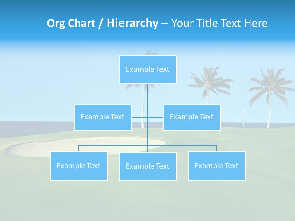 Hawaiian Golf Course On Lava Ocean Shore Of Kona Island PowerPoint Template