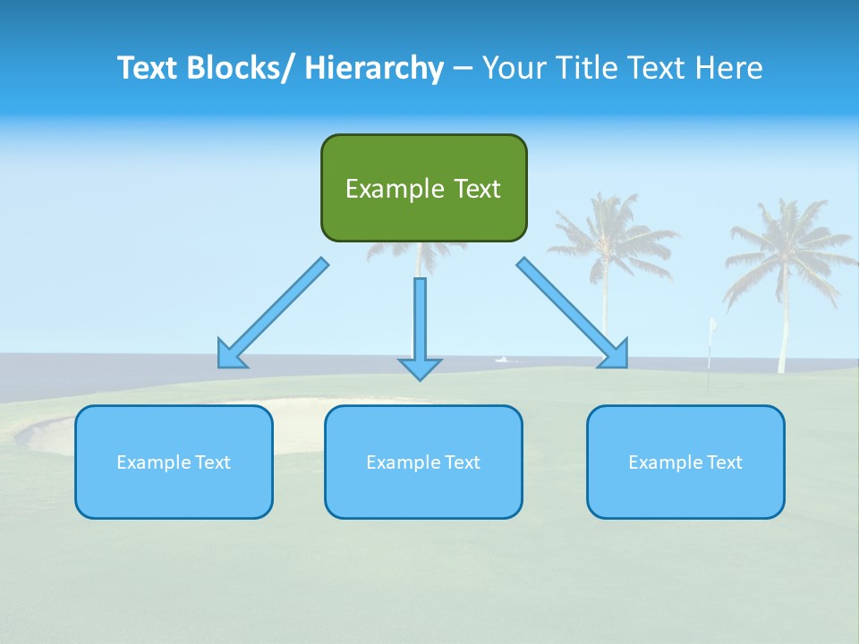 Hawaiian Golf Course On Lava Ocean Shore Of Kona Island PowerPoint Template