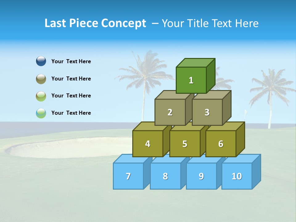 Hawaiian Golf Course On Lava Ocean Shore Of Kona Island PowerPoint Template