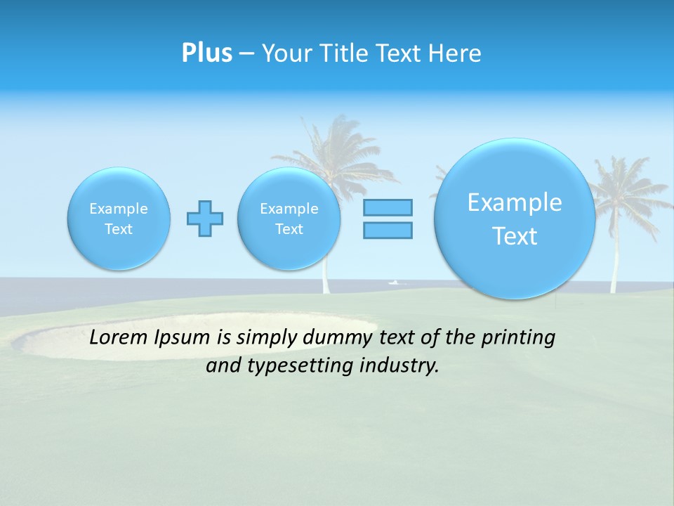 Hawaiian Golf Course On Lava Ocean Shore Of Kona Island PowerPoint Template