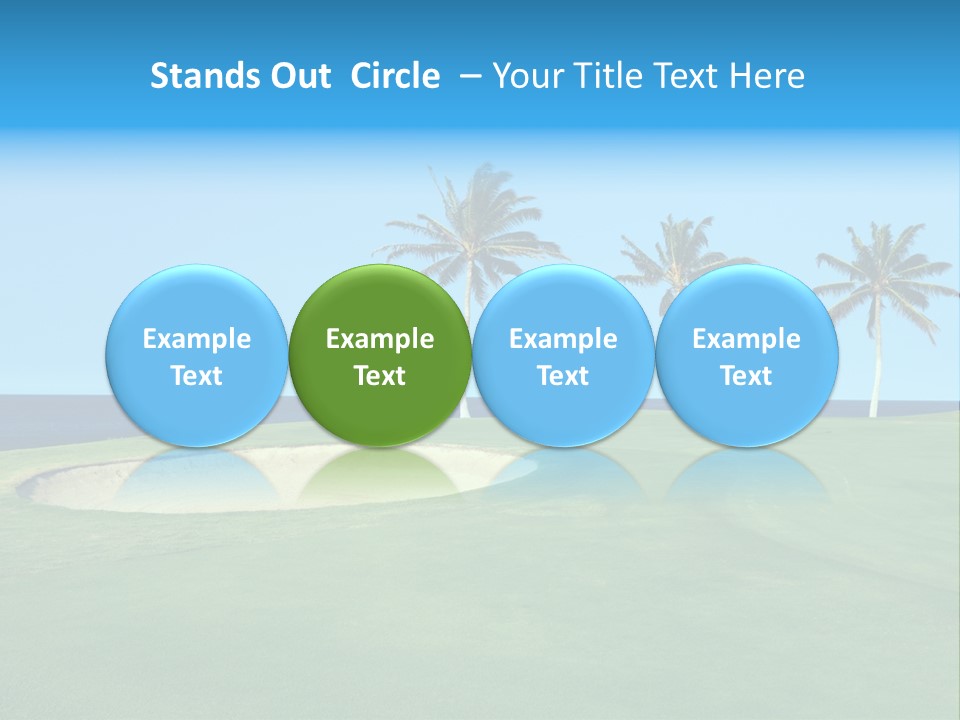 Hawaiian Golf Course On Lava Ocean Shore Of Kona Island PowerPoint Template