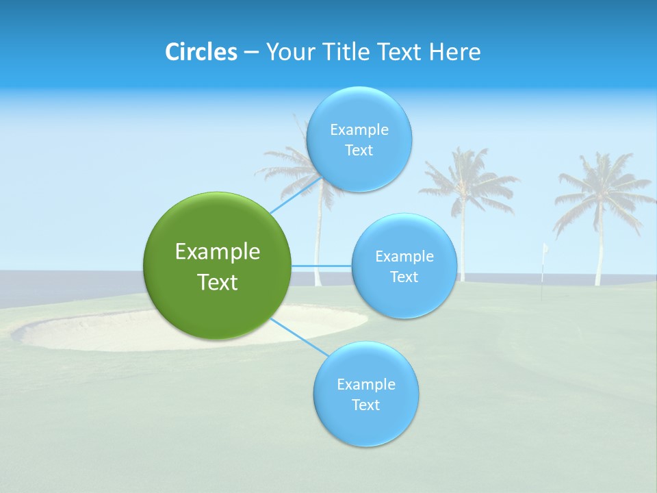 Hawaiian Golf Course On Lava Ocean Shore Of Kona Island PowerPoint Template