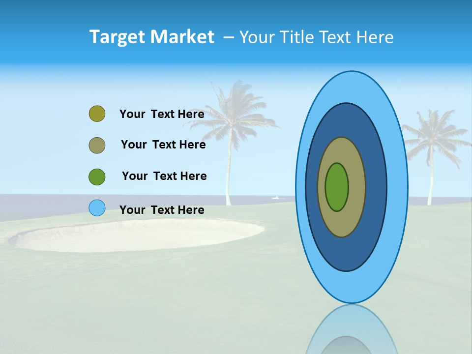 Hawaiian Golf Course On Lava Ocean Shore Of Kona Island PowerPoint Template