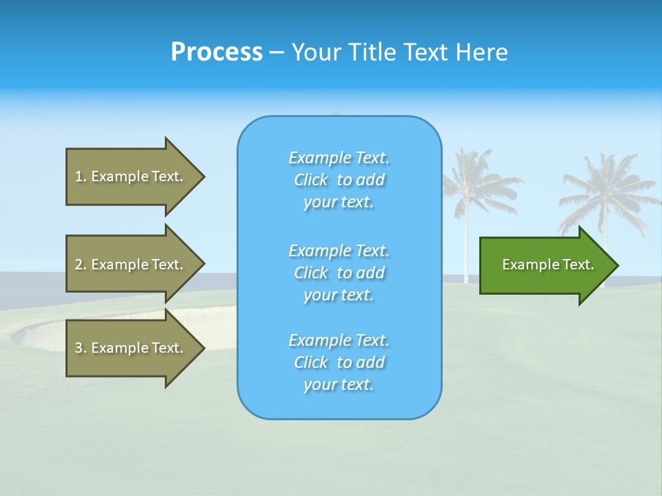 Hawaiian Golf Course On Lava Ocean Shore Of Kona Island PowerPoint Template