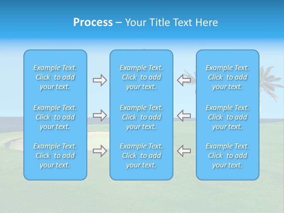 Hawaiian Golf Course On Lava Ocean Shore Of Kona Island PowerPoint Template